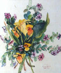 Calla Lilies and Periwinkles 104