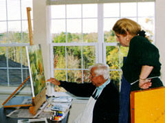 Teaching Senior's Painting Class in Pineville, NC